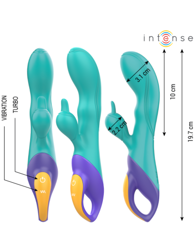 INTENSE - FRED VIBRADOR RECARGABLE RABBIT AZUL