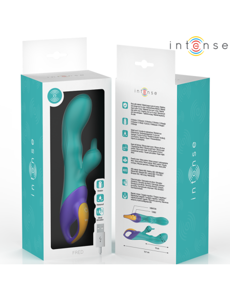 INTENSE - FRED VIBRADOR RECARGABLE RABBIT AZUL