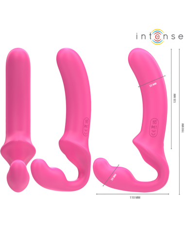 INTENSE - AMY VIBRADOR DOBLE 20 CM ROSA CONTROL REMOTO