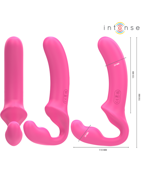 INTENSE - AMY VIBRADOR DOBLE 20 CM ROSA CONTROL REMOTO