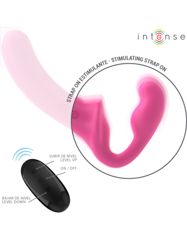 INTENSE - AMY VIBRADOR DOBLE 20 CM ROSA CONTROL REMOTO