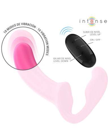 INTENSE - AMY VIBRADOR DOBLE 20 CM ROSA CONTROL REMOTO