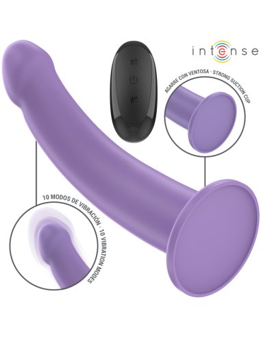 INTENSE - EDDIE VIBRADOR 17,5 CM 10 VIBRACIONES MORADO CONTROL REMOTO
