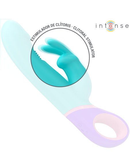 INTENSE - MÓNICA VIBRADOR RABBIT CON ESTIMULADOR ROTATORIO DEL PUNTO G AZUL