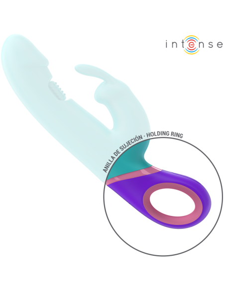 INTENSE - MÓNICA VIBRADOR RABBIT CON ESTIMULADOR ROTATORIO DEL PUNTO G AZUL