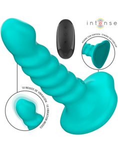 INTENSE - BUFFY VIBRADOR TALLA S DISEÑO EN ESPIRAL 10 VIBRACIONES AZUL CONTROL REMOTO