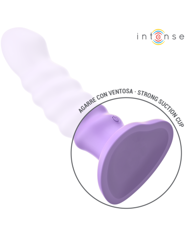 INTENSE - BRENDA VIBRADOR TALLA M DISEÑO EN ESPIRAL 10 VIBRACIONES MORADO CONTROL REMOTO