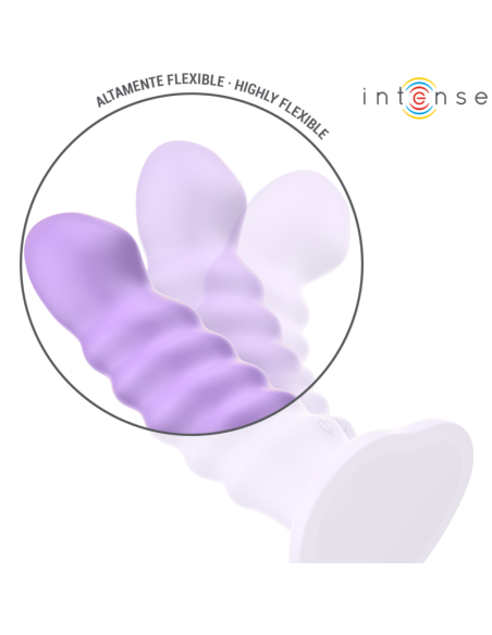 INTENSE - BRENDA VIBRADOR TALLA M DISEÑO EN ESPIRAL 10 VIBRACIONES MORADO CONTROL REMOTO