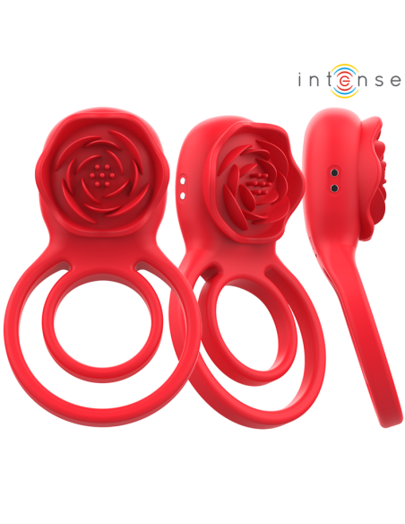 INTENSE - GAIL ROSA ESTIMULADORA 10 VIBRACIONES ROJO CONTROL REMOTO