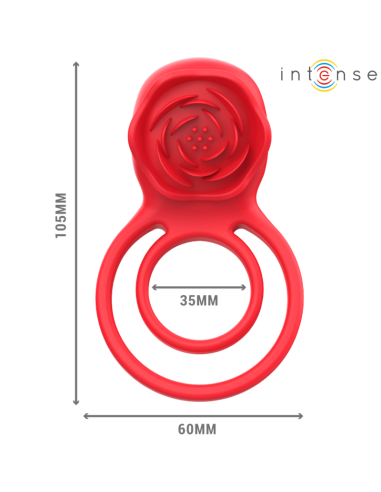 INTENSE - GAIL ROSA ESTIMULADORA 10 VIBRACIONES ROJO CONTROL REMOTO