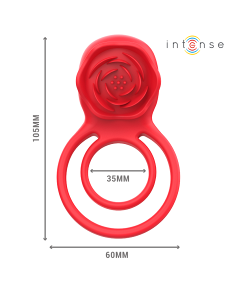 INTENSE - GAIL ROSA ESTIMULADORA 10 VIBRACIONES ROJO CONTROL REMOTO