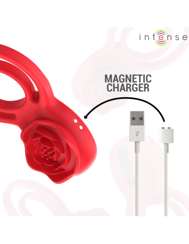 INTENSE - GAIL ROSA ESTIMULADORA 10 VIBRACIONES ROJO CONTROL REMOTO