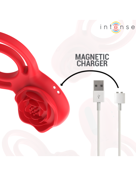 INTENSE - GAIL ROSA ESTIMULADORA 10 VIBRACIONES ROJO CONTROL REMOTO