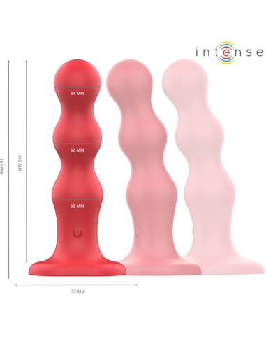 INTENSE - CODY VIBRADOR CON VENTOSA ROJO CONTROL REMOTO