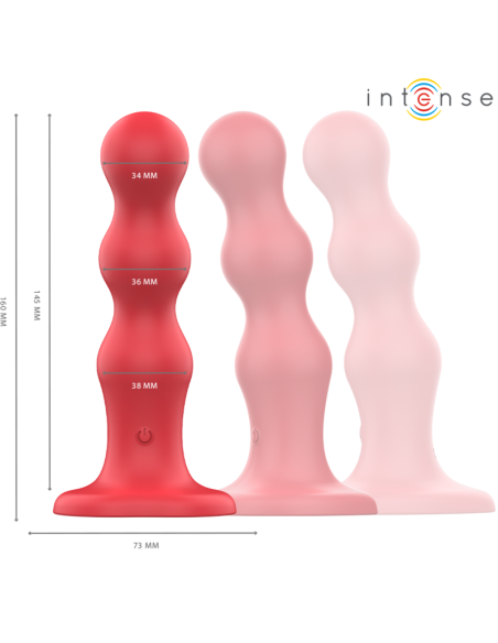 INTENSE - CODY VIBRADOR CON VENTOSA ROJO CONTROL REMOTO