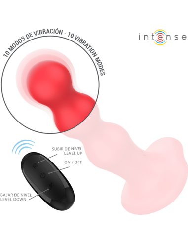 INTENSE - CODY VIBRADOR CON VENTOSA ROJO CONTROL REMOTO