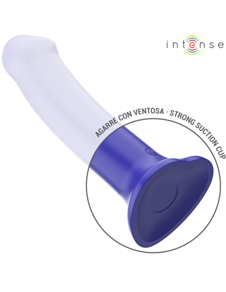 INTENSE - VICTORIA VIBRADOR CON VENTOSA 10 VIBRACIONES AZUL OSCURO CONTROL REMOTO