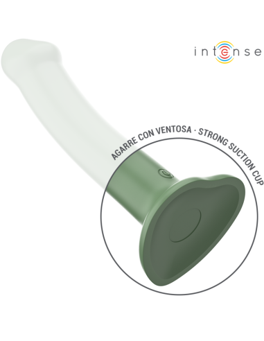INTENSE - BECCA VIBRADOR CON VENTOSA 10 VIBRACIONES VERDE CONTROL REMOTO