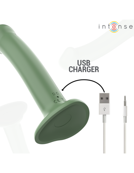 INTENSE - BECCA VIBRADOR CON VENTOSA 10 VIBRACIONES VERDE CONTROL REMOTO