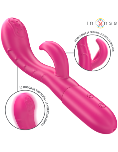 INTENSE - AMARA VIBRADOR CON LENGUA ESTIMULADORA 10 VIBRACIONES ROSA