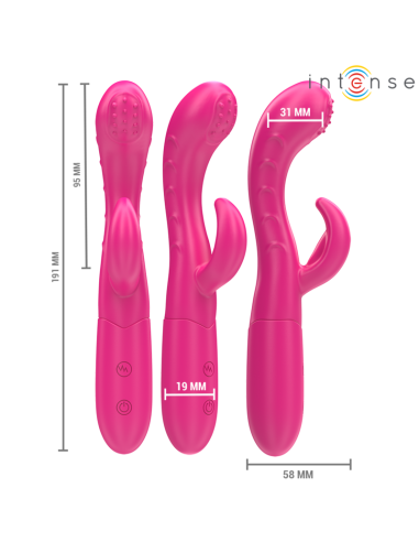 INTENSE - AMARA VIBRADOR CON LENGUA ESTIMULADORA 10 VIBRACIONES ROSA