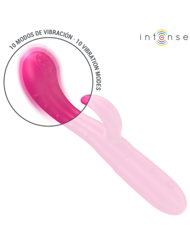 INTENSE - AMARA VIBRADOR CON LENGUA ESTIMULADORA 10 VIBRACIONES ROSA