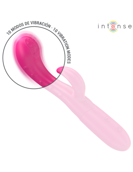 INTENSE - AMARA VIBRADOR CON LENGUA ESTIMULADORA 10 VIBRACIONES ROSA