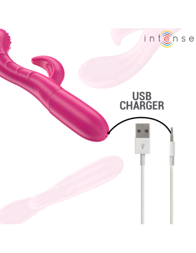 INTENSE - AMARA VIBRADOR CON LENGUA ESTIMULADORA 10 VIBRACIONES ROSA