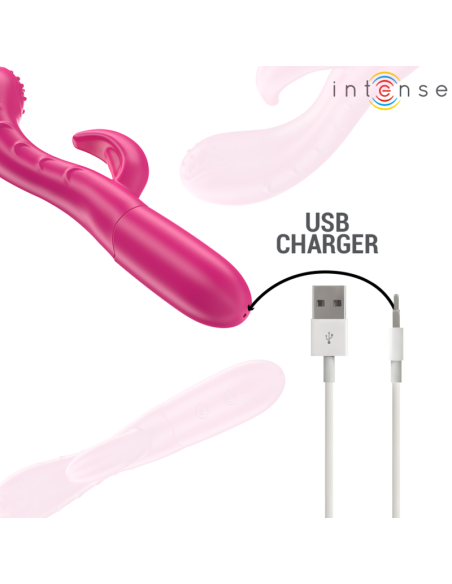 INTENSE - AMARA VIBRADOR CON LENGUA ESTIMULADORA 10 VIBRACIONES ROSA