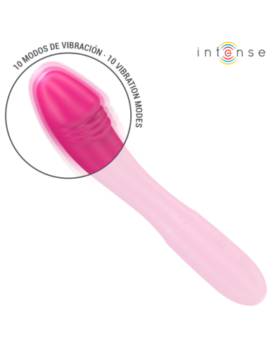 INTENSE - BELINDA VIBRADOR 19 CM FLEXIBLE 10 VIBRACIONES ROSA