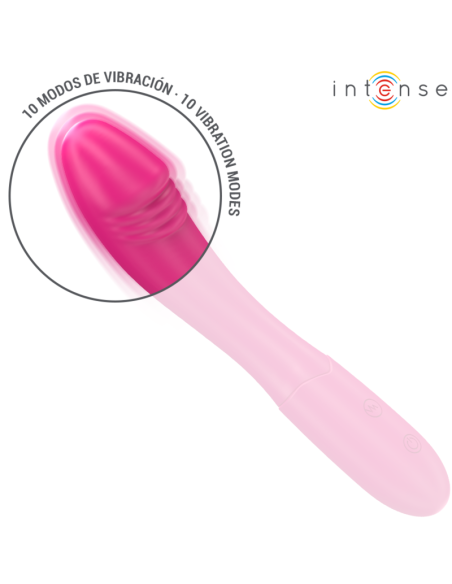 INTENSE - BELINDA VIBRADOR 19 CM FLEXIBLE 10 VIBRACIONES ROSA