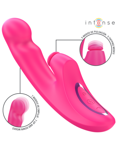 INTENSE - EMI VIBRADOR 13,5 CM MULTIFUNCIÓN 3 EN 1 10 VIBRACIONES ROSA