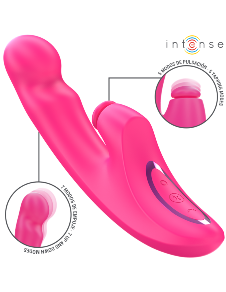 INTENSE - EMI VIBRADOR 13,5 CM MULTIFUNCIÓN 3 EN 1 10 VIBRACIONES ROSA