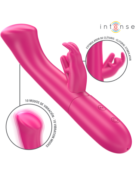 INTENSE - JULIETA VIBRADOR RABBIT 18,6 CM 10 VIBRACIONES ROSA