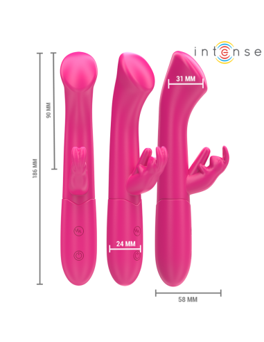 INTENSE - JULIETA VIBRADOR RABBIT 18,6 CM 10 VIBRACIONES ROSA
