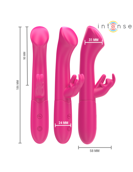 INTENSE - JULIETA VIBRADOR RABBIT 18,6 CM 10 VIBRACIONES ROSA