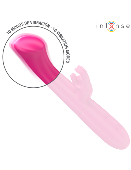 INTENSE - JULIETA VIBRADOR RABBIT 18,6 CM 10 VIBRACIONES ROSA