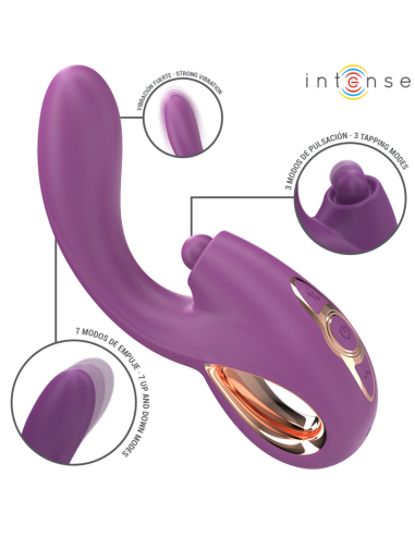 INTENSE - LALI VIBRADOR PUNTO G MULTIFUNCIÓN ESTIMULACIÓN and EMPUJE and VIBRACIÓN MORADO