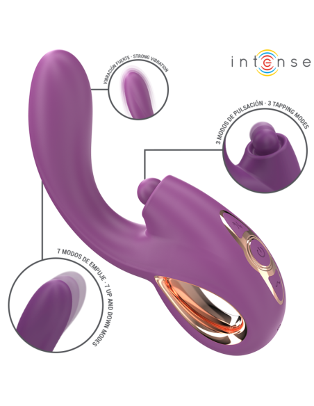INTENSE - LALI VIBRADOR PUNTO G MULTIFUNCIÓN ESTIMULACIÓN and EMPUJE and VIBRACIÓN MORADO