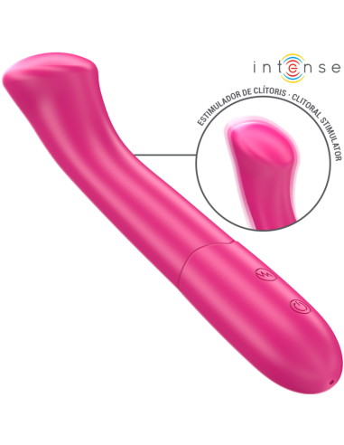INTENSE - PATY VIBRADOR 19 CM FLEXIBLE 10 VIBRACIONES MODELO 2 ROSA