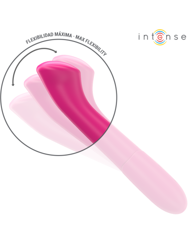 INTENSE - PATY VIBRADOR 19 CM FLEXIBLE 10 VIBRACIONES MODELO 2 ROSA
