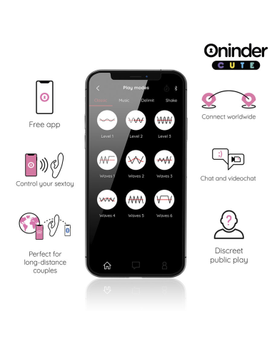 ONINDER CUTE - LOVE BUNNY VIBRADOR PUNTO G Y CLITORIS - APP MUNDIAL GRATUITA