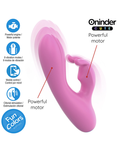 ONINDER CUTE - LOVE BUNNY VIBRADOR PUNTO G Y CLITORIS - APP MUNDIAL GRATUITA