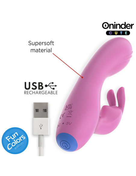 ONINDER CUTE - LOVE BUNNY VIBRADOR PUNTO G Y CLITORIS - APP MUNDIAL GRATUITA