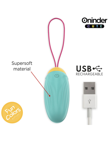 ONINDER CUTE - LOVE PLEASURE HUEVO VIBRO-GEMAS ROTADORAS SILICONA - APP MUNDIAL GRATUITA