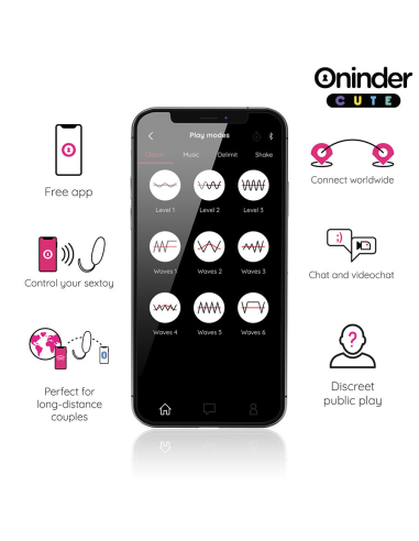 ONINDER CUTE - LOVE PLEASURE HUEVO VIBRO-WAVE TAPPING SILICONA - APP MUNDIAL GRATUITA