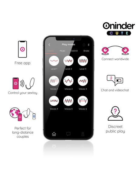 ONINDER CUTE - LOVE PLEASURE HUEVO VIBRO-WAVE TAPPING SILICONA - APP MUNDIAL GRATUITA