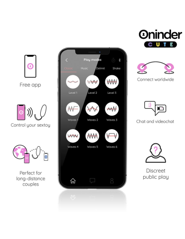 ONINDER CUTE - LOVE PLEASURE HUEVO VIBRO-ROTADOR 360 SILICONA - APP MUNDIAL GRATUITA