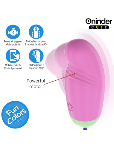 ONINDER CUTE - LOVE PLEASURE HUEVO VIBRO-ROTADOR 360 SILICONA - APP MUNDIAL GRATUITA