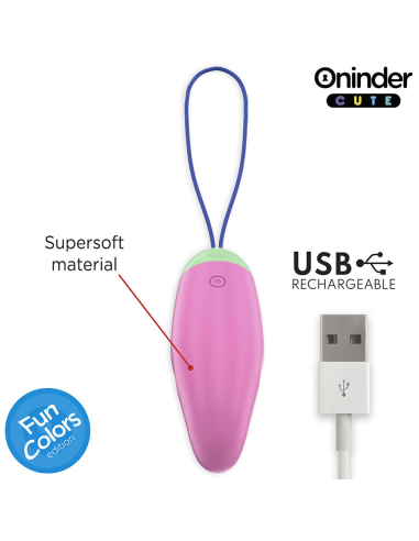 ONINDER CUTE - LOVE PLEASURE HUEVO VIBRO-ROTADOR 360 SILICONA - APP MUNDIAL GRATUITA